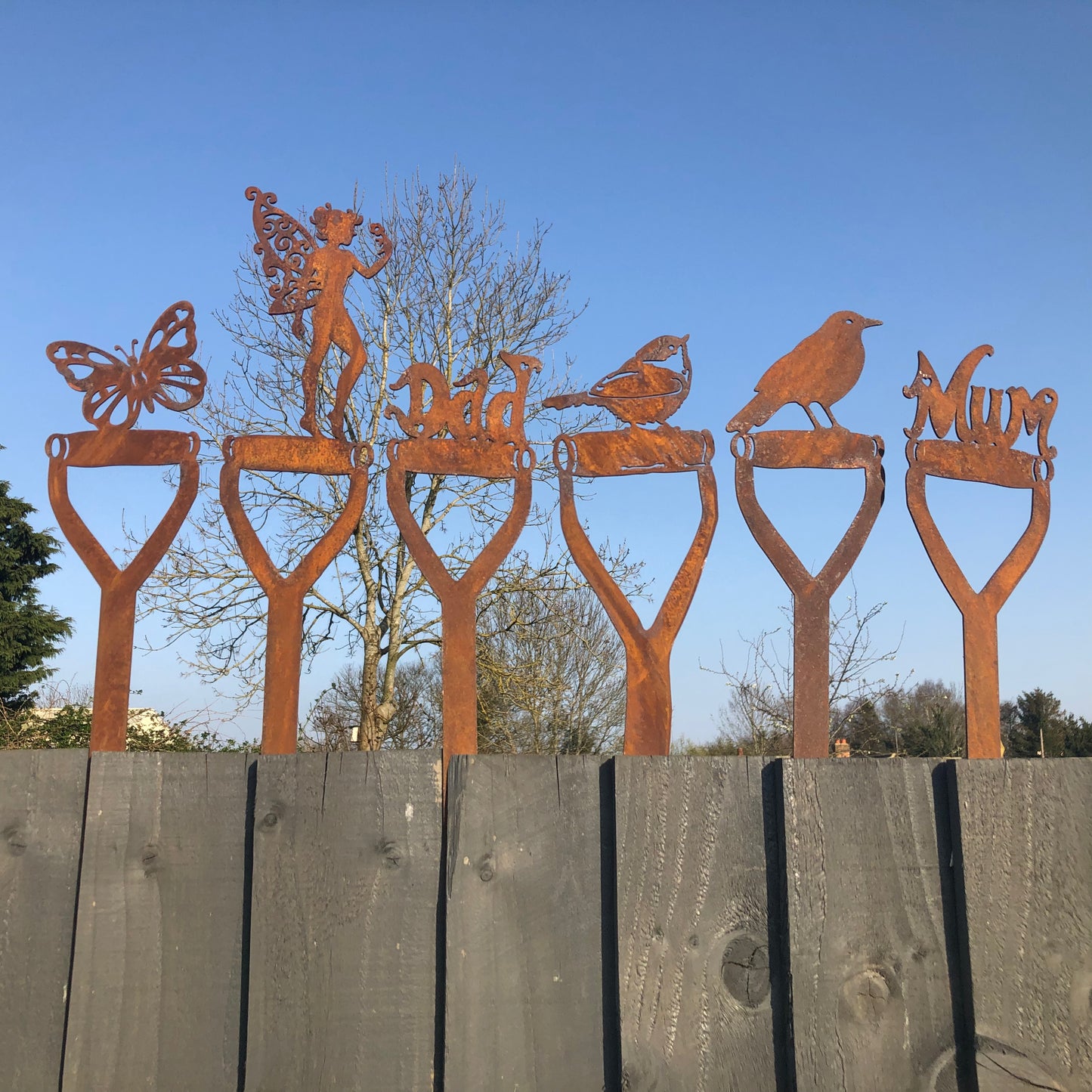Rusty Metal Garden Spade Decorations