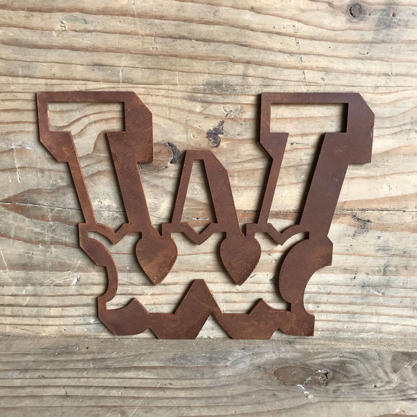 Rusty 5" Carnival Metal Letters A-Z