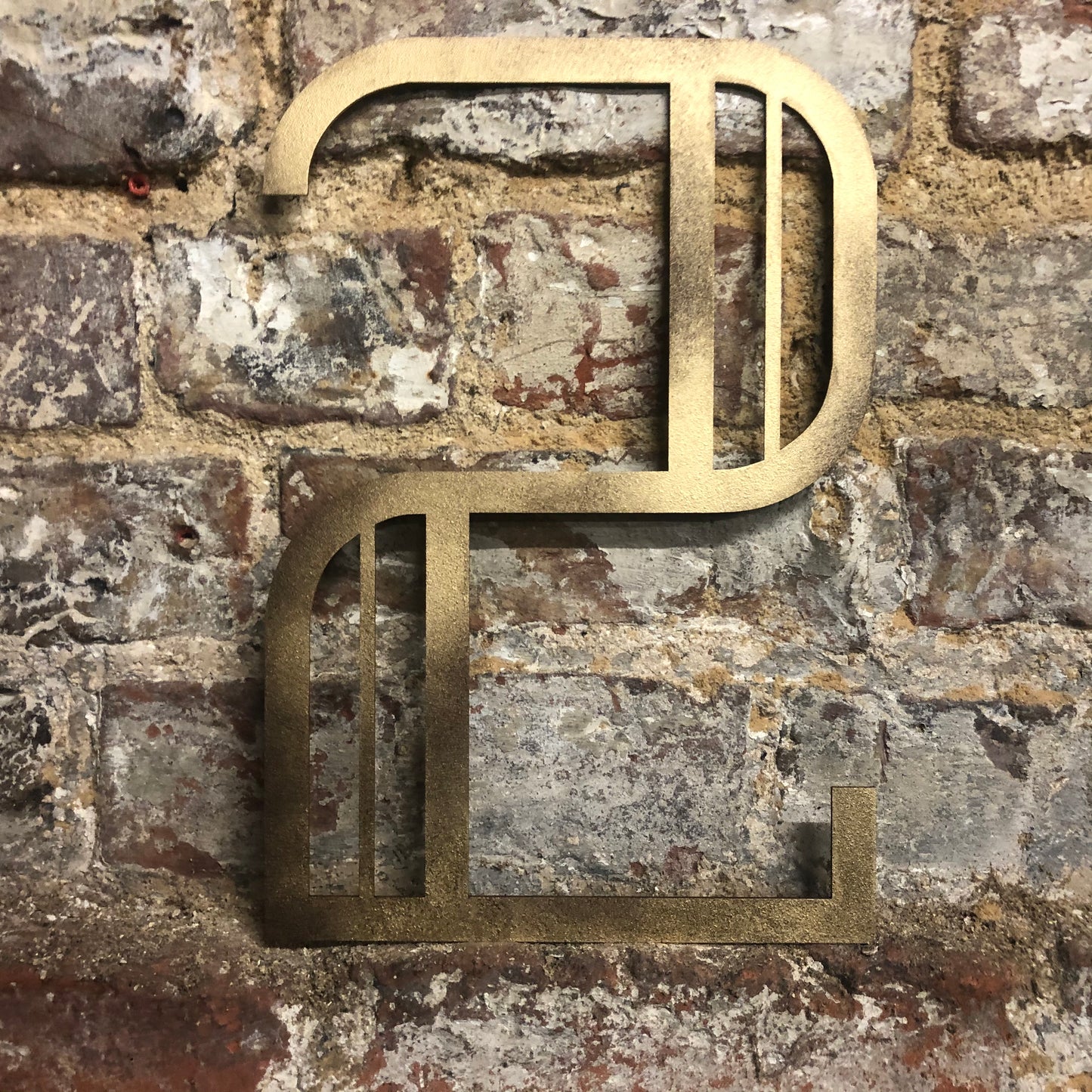 Gold Distressed 5" or 12" Art Deco Lettering A-Z 0-9