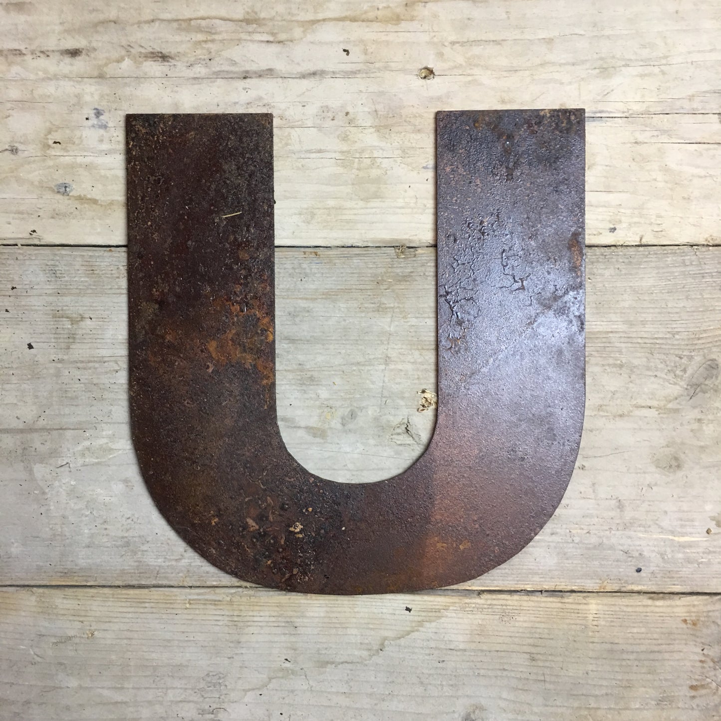 12" Rusty Fat Font Metal Letters A-Z 0-9.