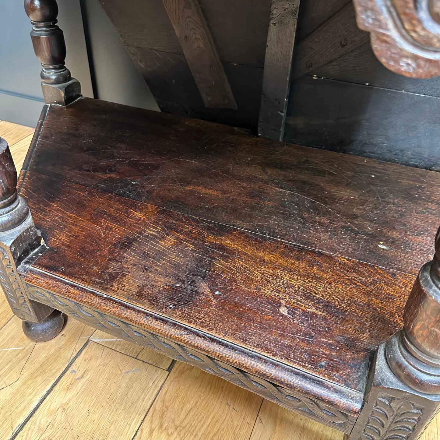 Antique Oak Credence Table / Hexagonal Table / Oak Sideboard / Lamp Table