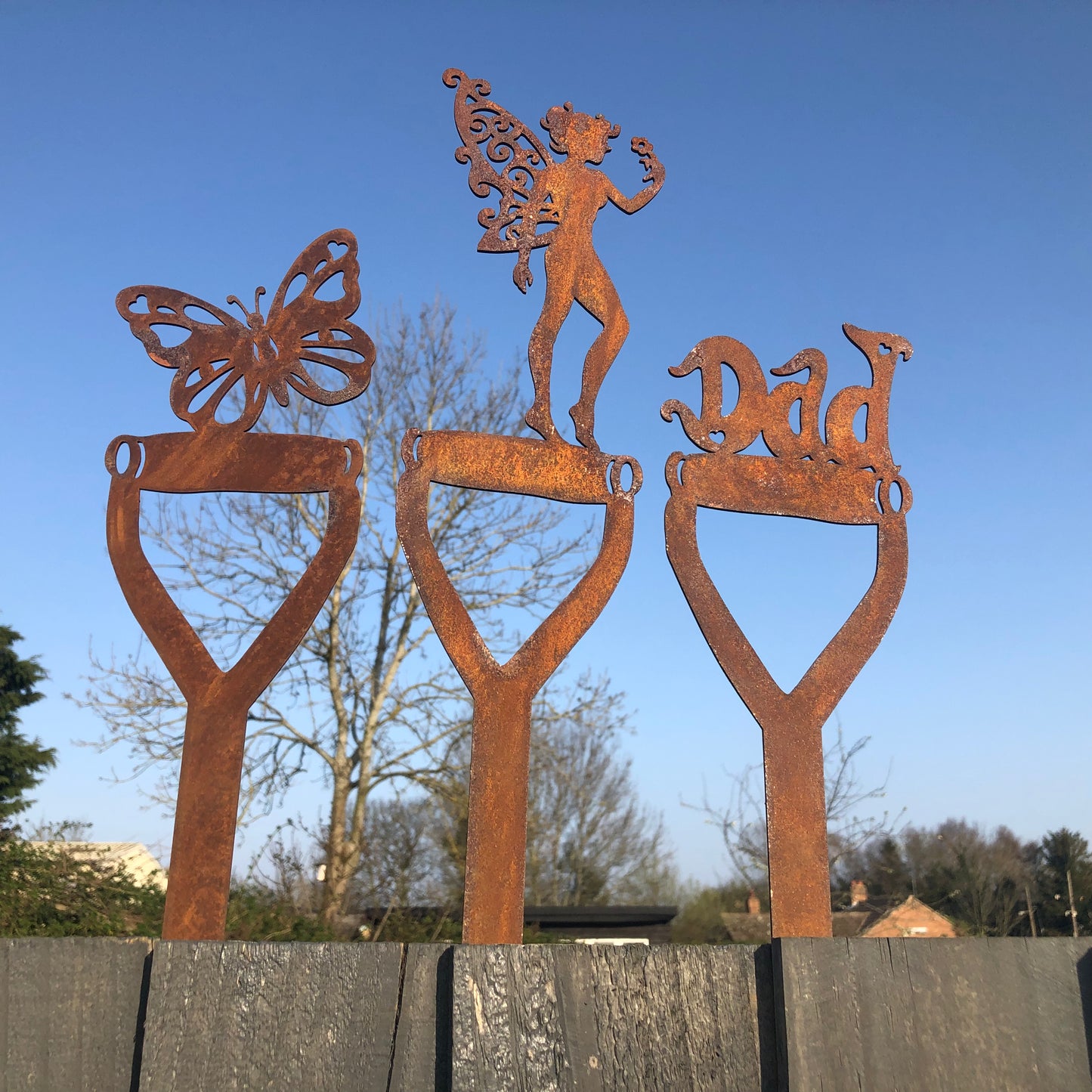 Rusty Metal Garden Spade Decorations