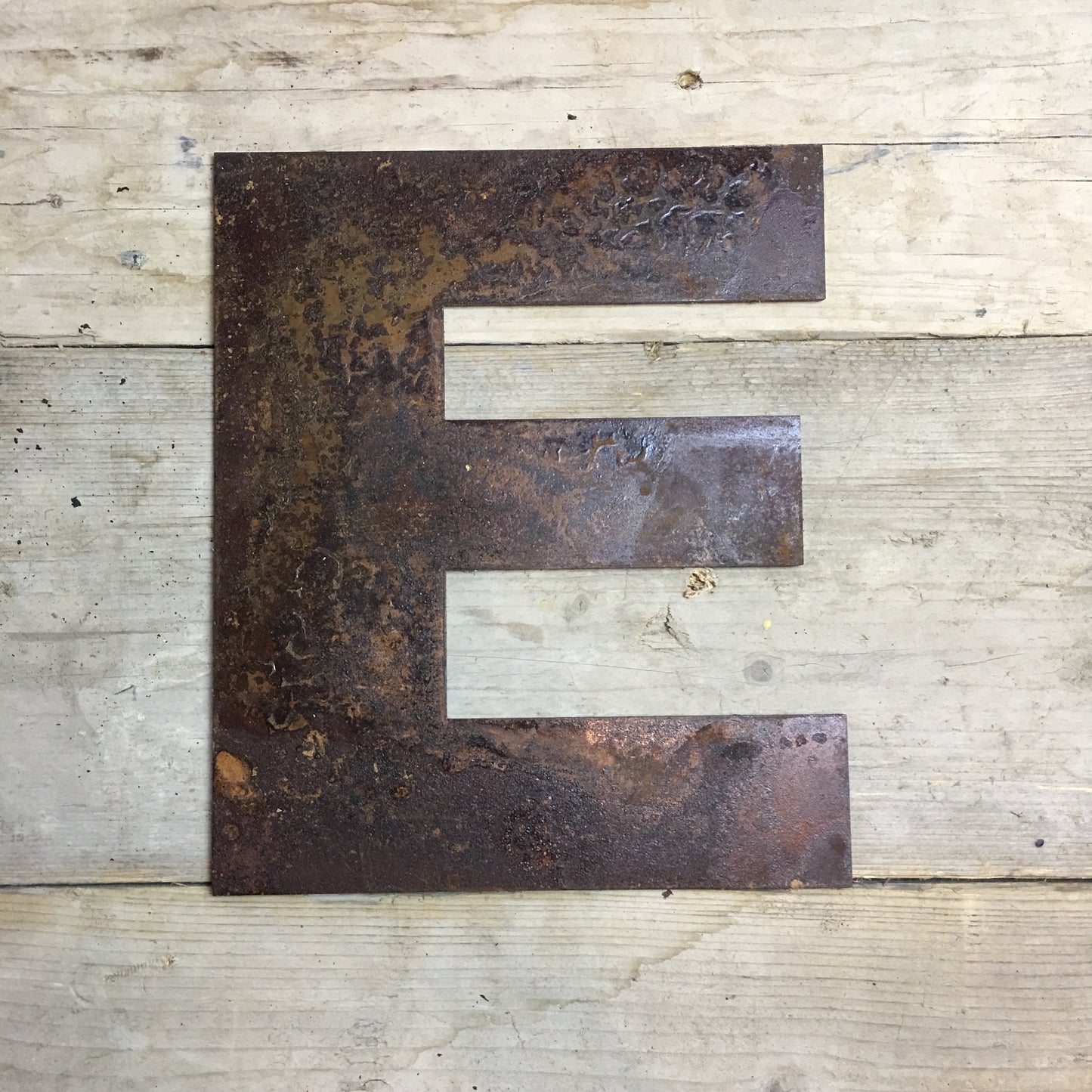 12" Rusty Fat Font Metal Letters A-Z 0-9.