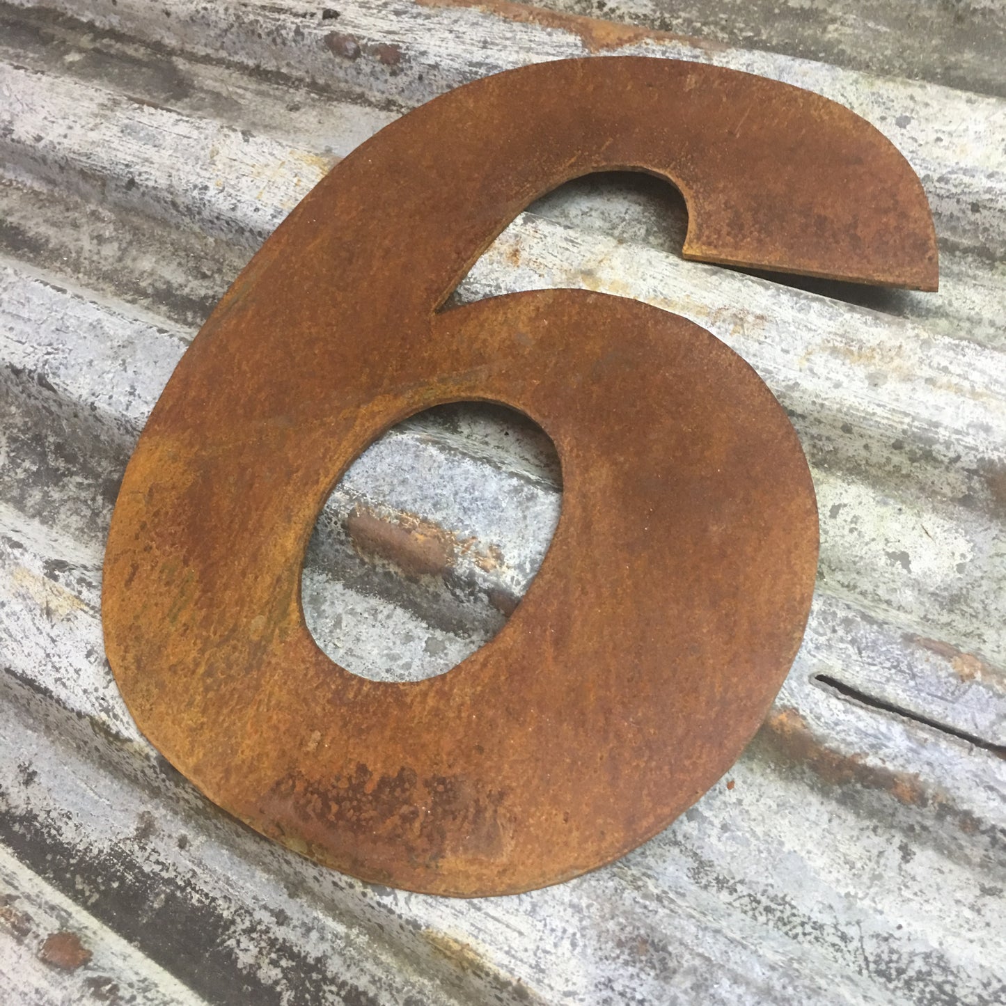 12" Rusty Fat Font Metal Letters A-Z 0-9.