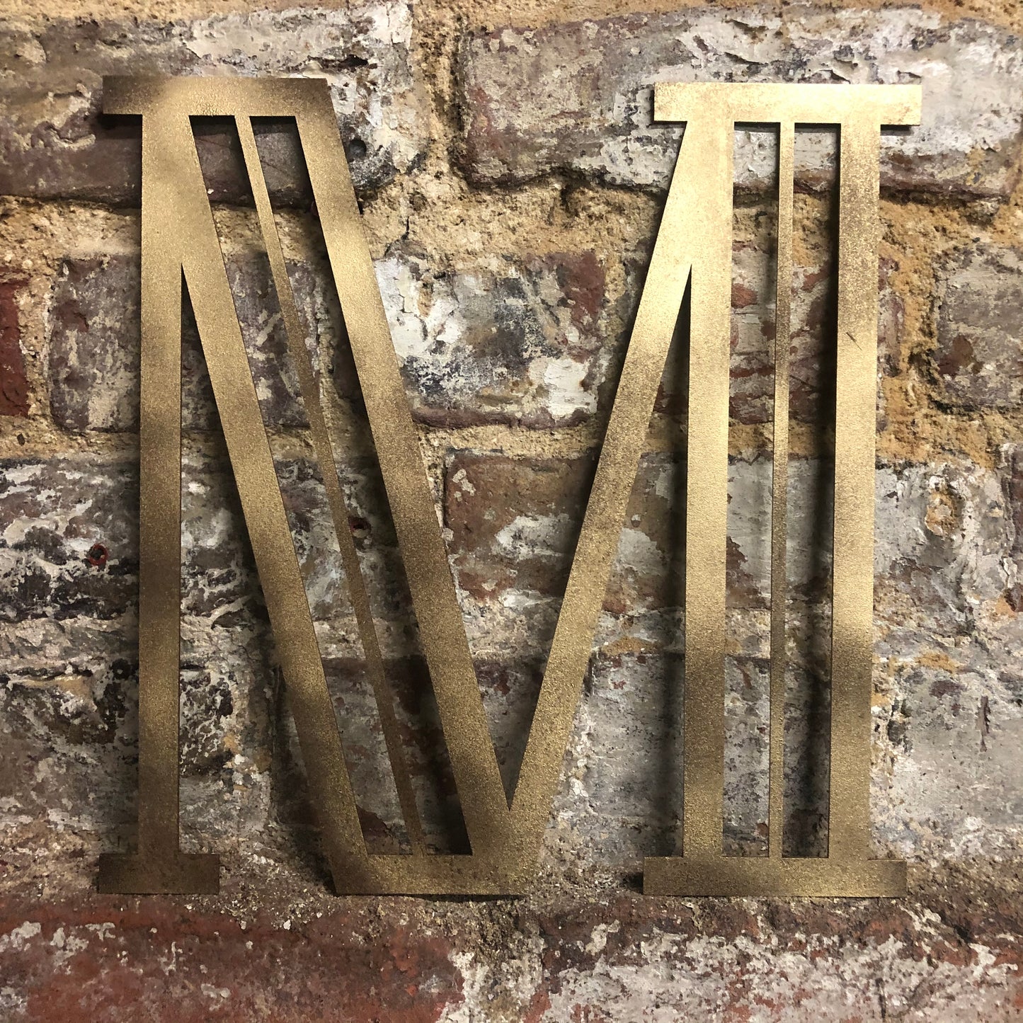 Gold Distressed 5" or 12" Art Deco Lettering A-Z 0-9