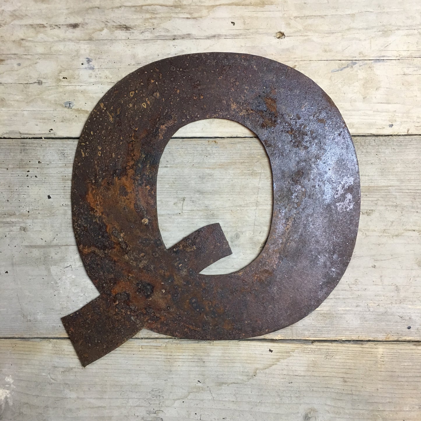 12" Rusty Fat Font Metal Letters A-Z 0-9.