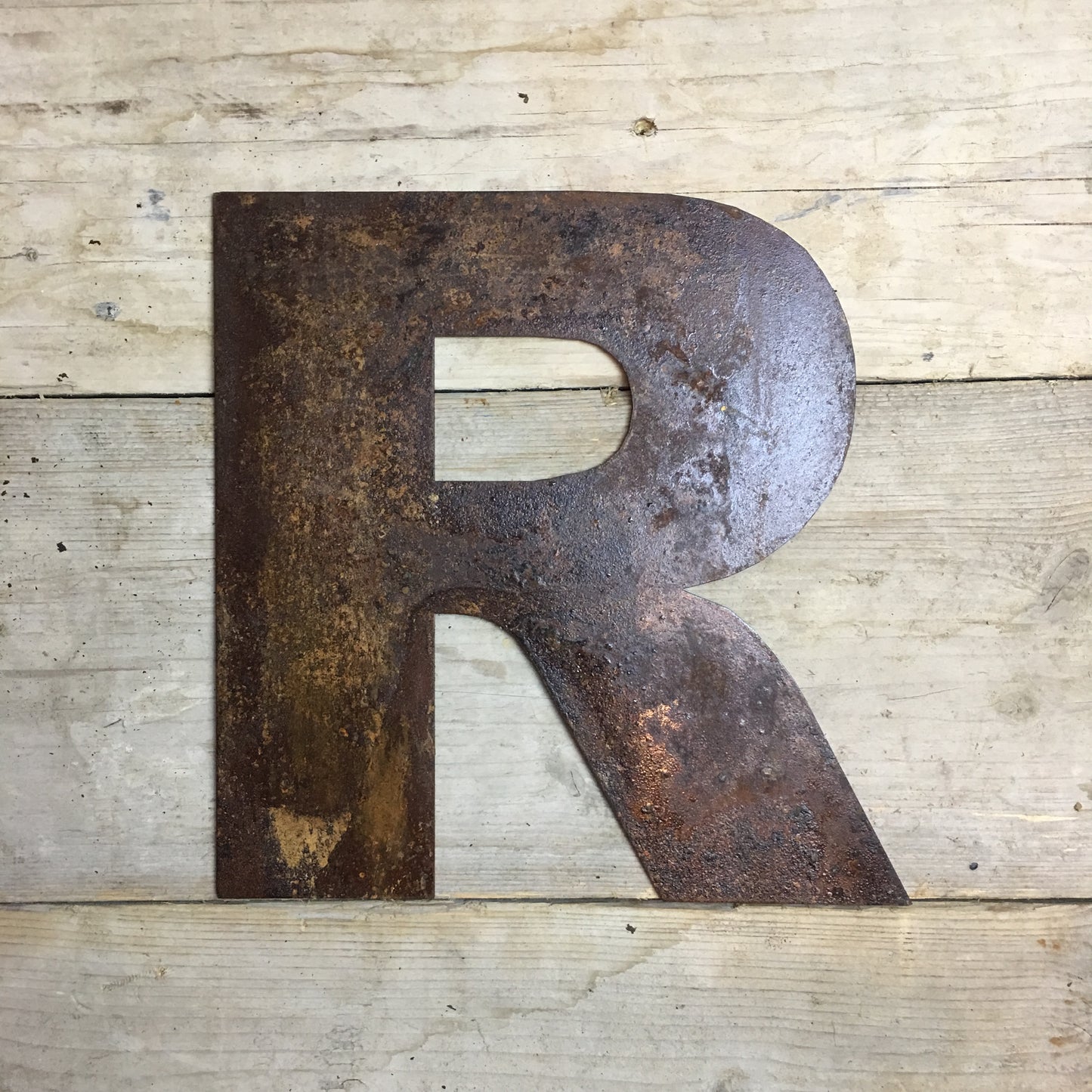 12" Rusty Fat Font Metal Letters A-Z 0-9.