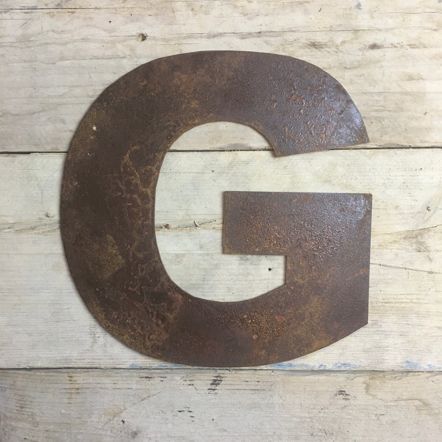 12" Rusty Fat Font Metal Letters A-Z 0-9.