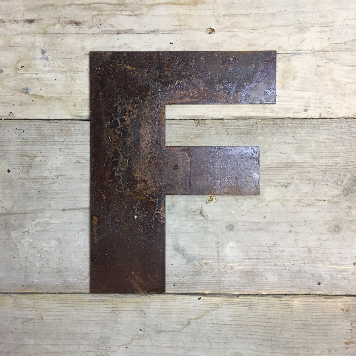 12" Rusty Fat Font Metal Letters A-Z 0-9.