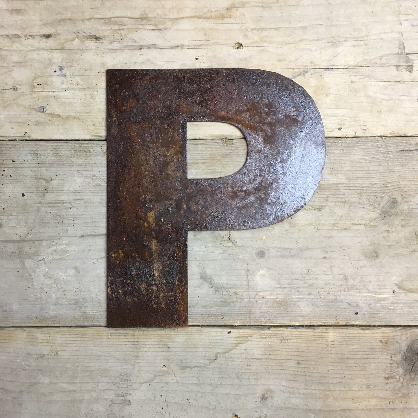 12" Rusty Fat Font Metal Letters A-Z 0-9.