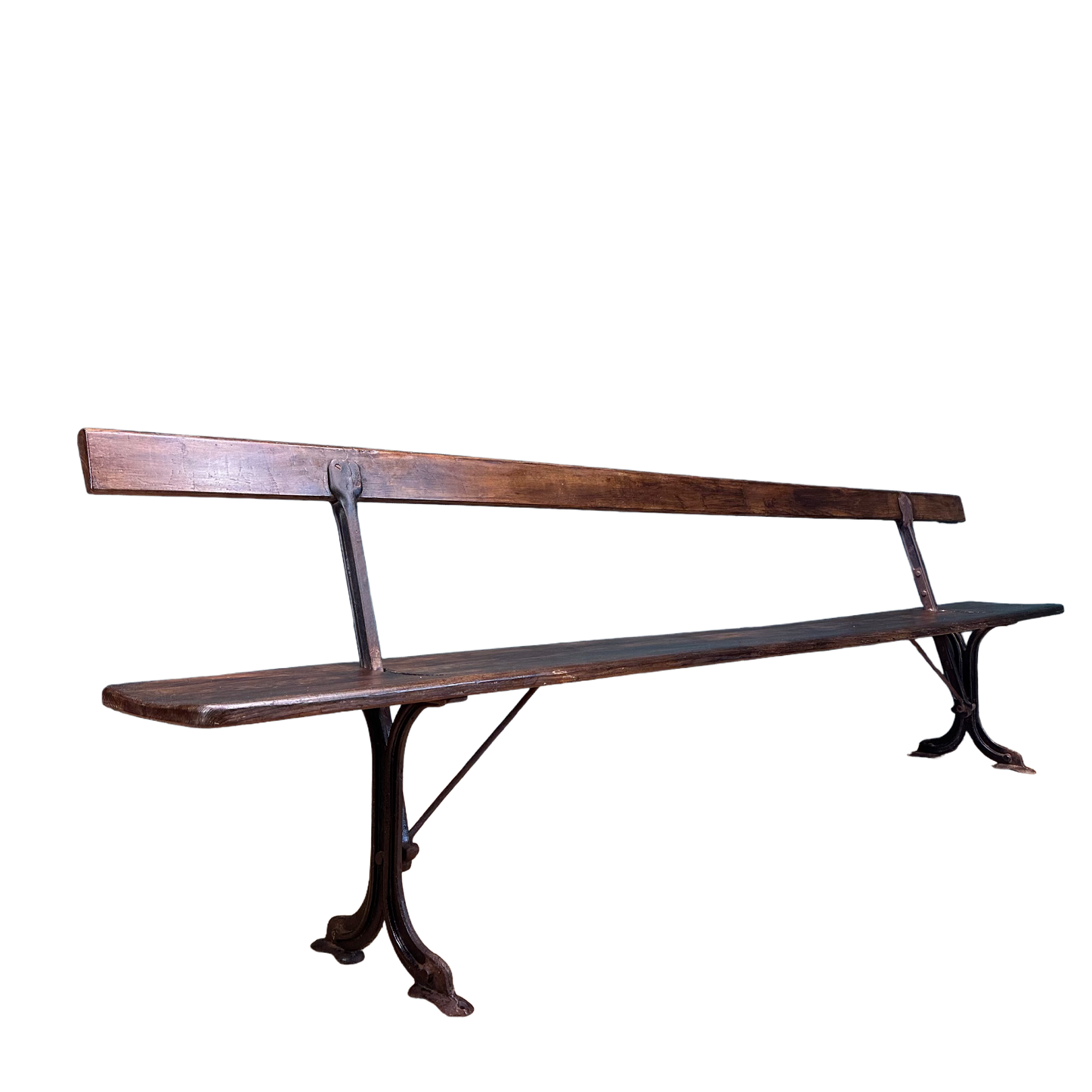 Antique Pine Bench / Railway Station Bench / Pine Hall Bench / Seating (a