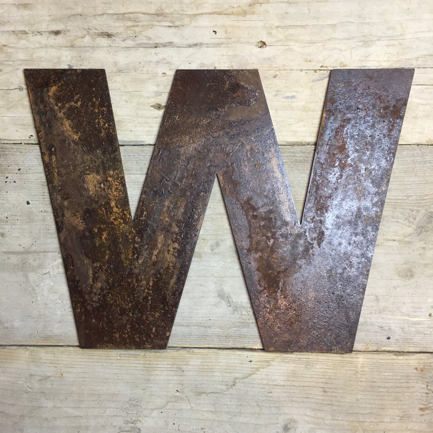 12" Rusty Fat Font Metal Letters A-Z 0-9.