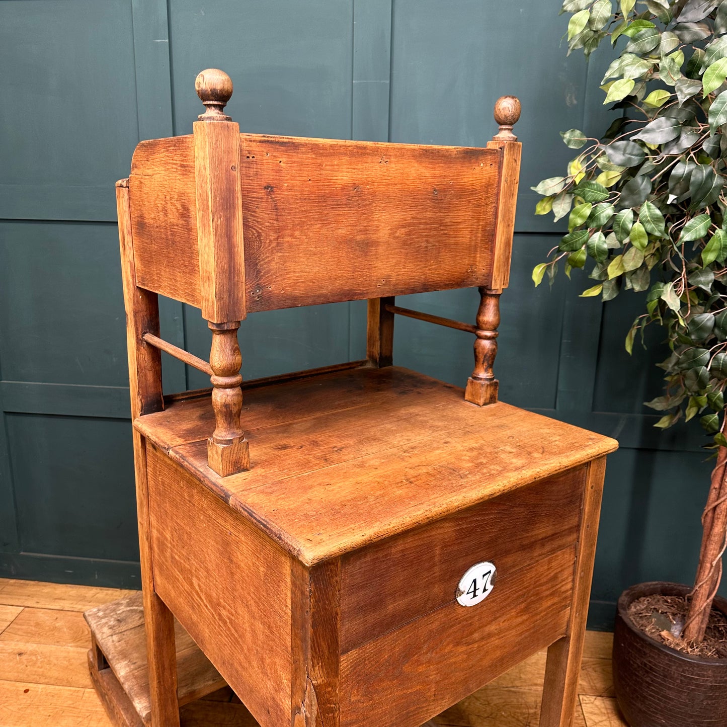Antique Oak Clerks Desk / Maitre D Stand Lectern/ Bathroom Cabinet  / Plant Stand / Standing Desk