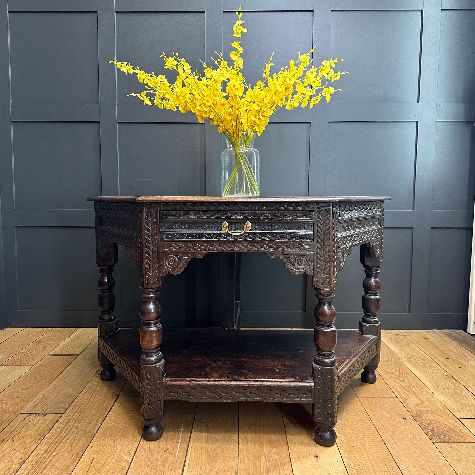 Black antique side table online