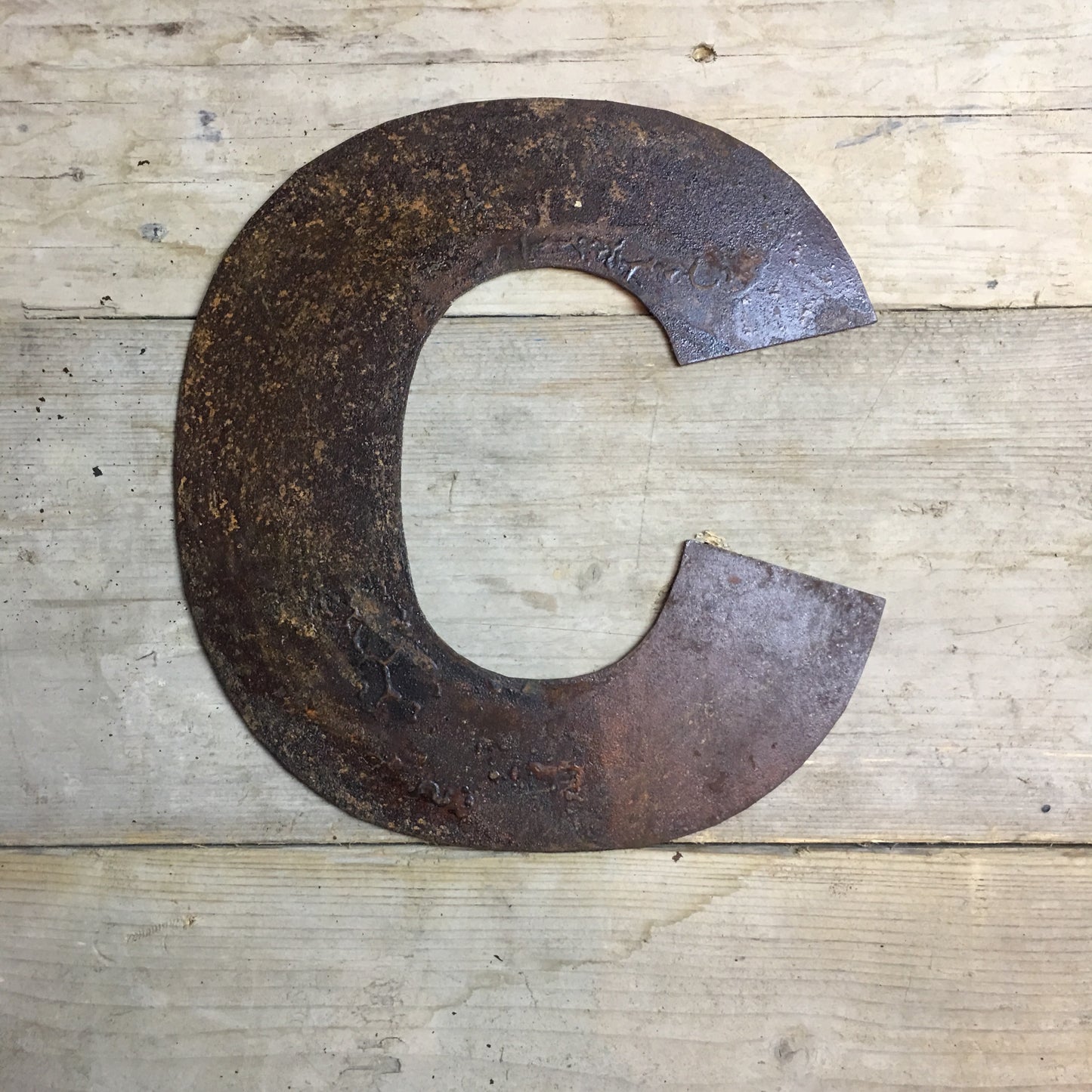 12" Rusty Fat Font Metal Letters A-Z 0-9.