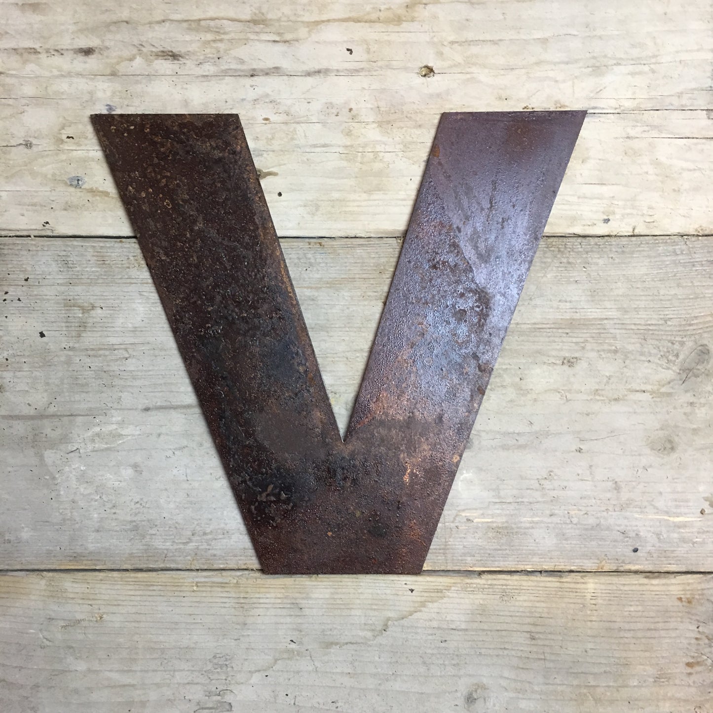 12" Rusty Fat Font Metal Letters A-Z 0-9.