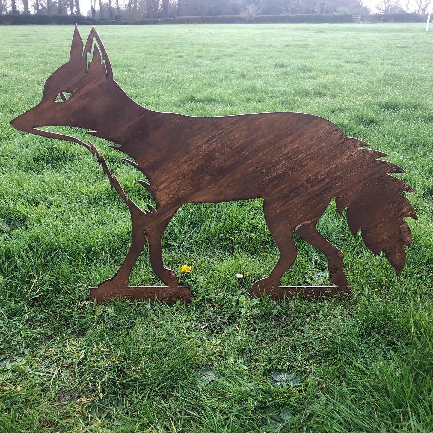 Walking fox garden decoration