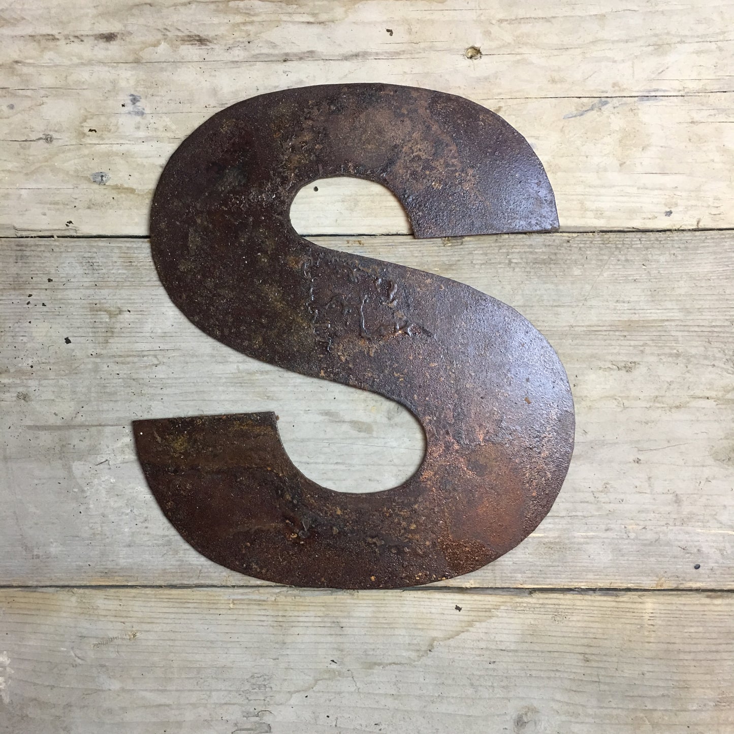 12" Rusty Fat Font Metal Letters A-Z 0-9.