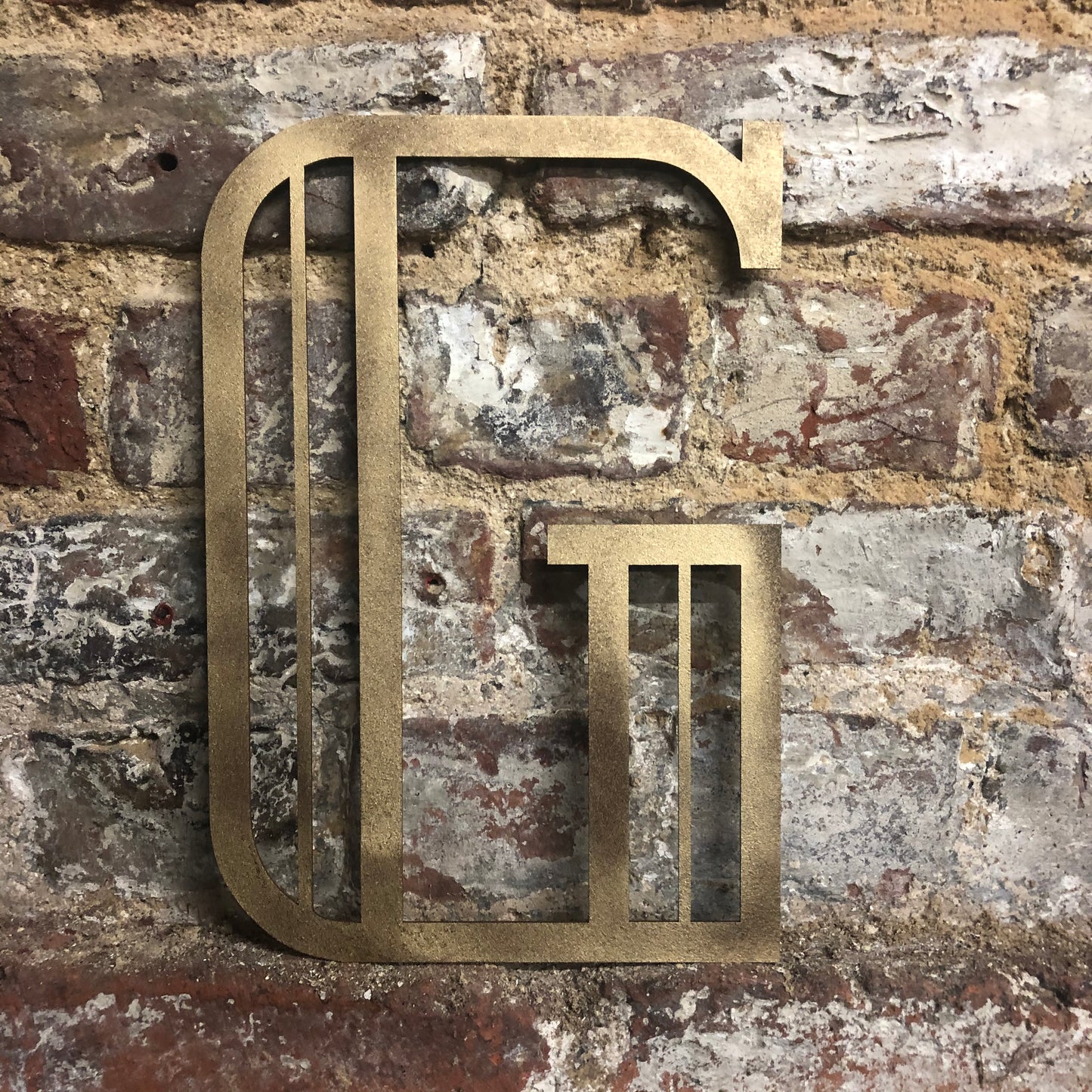 Gold Distressed 5" or 12" Art Deco Lettering A-Z 0-9