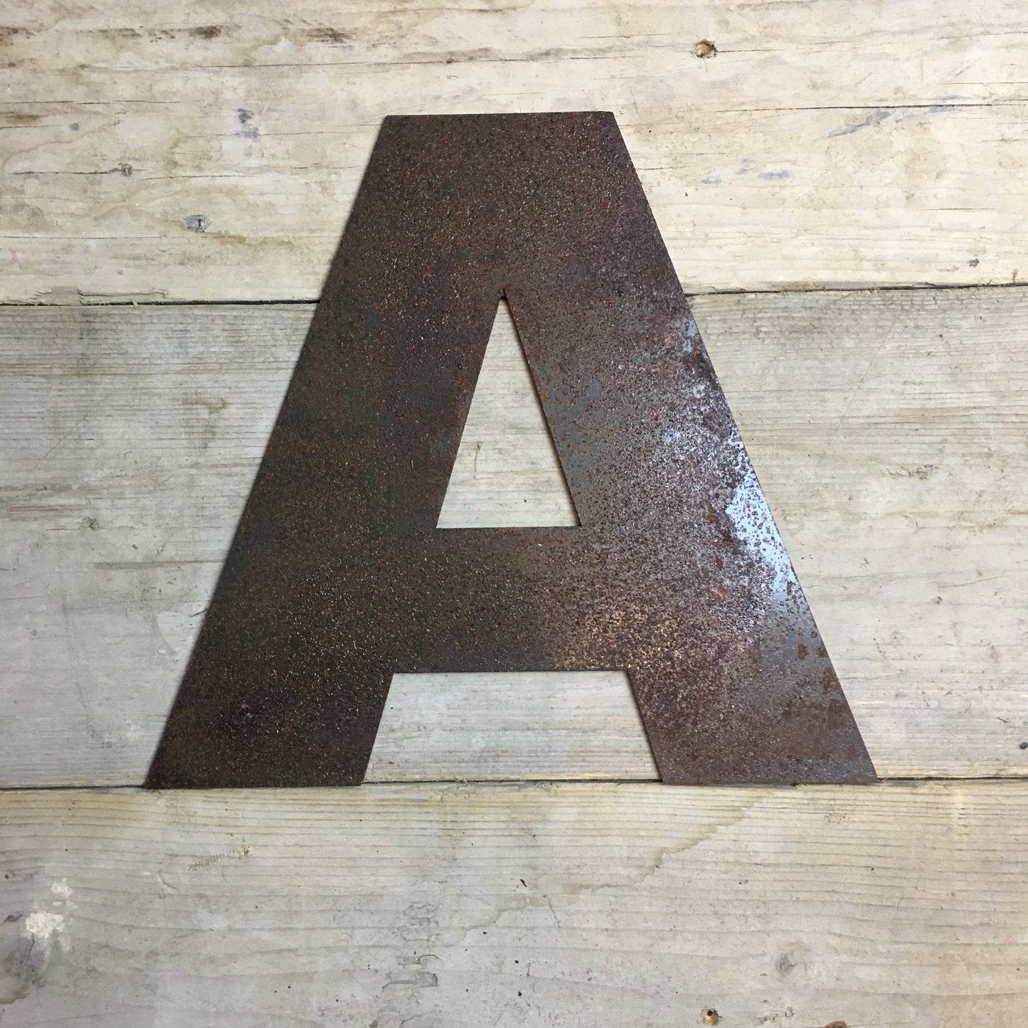 12" Rusty Fat Font Metal Letters A-Z 0-9.