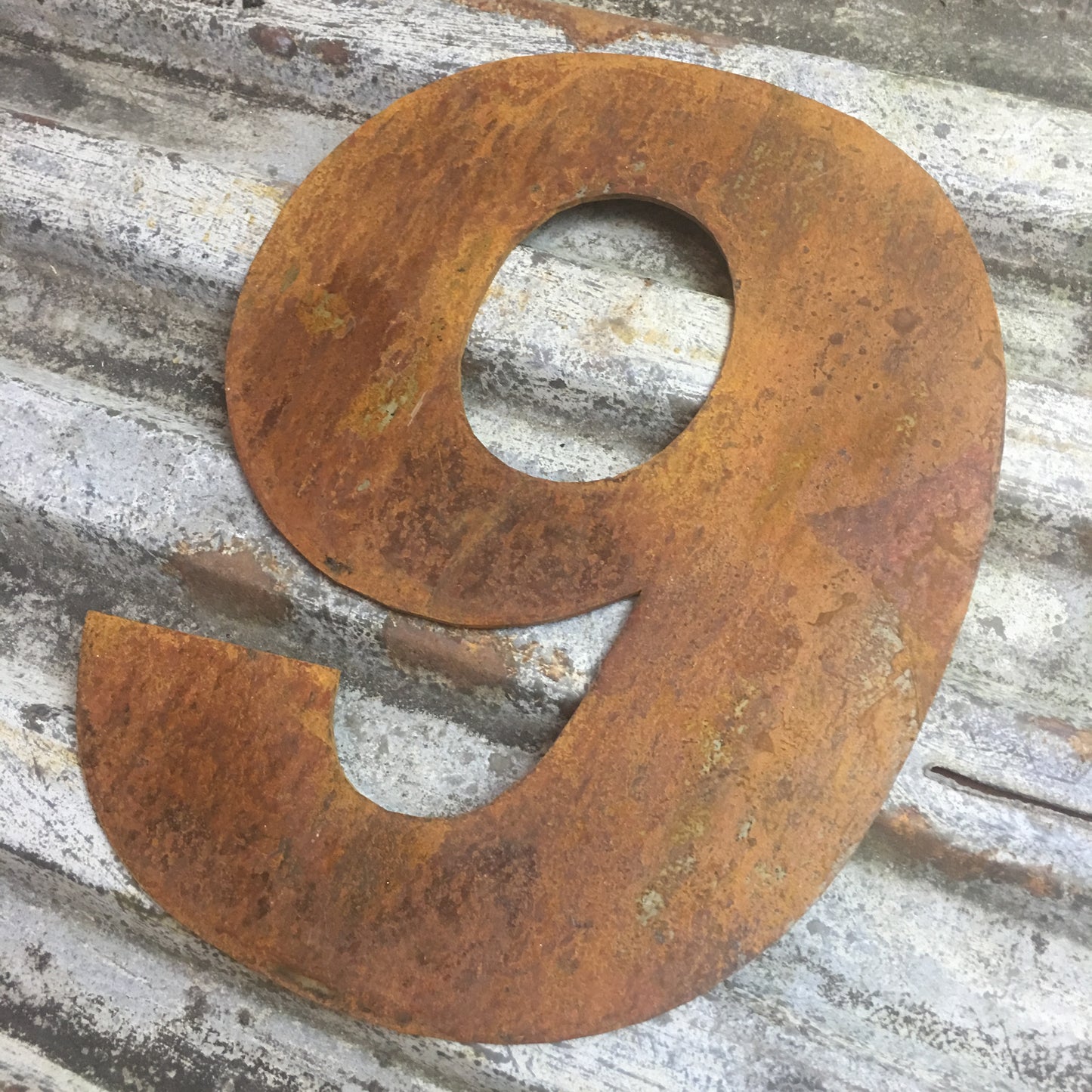 12" Rusty Fat Font Metal Letters A-Z 0-9.