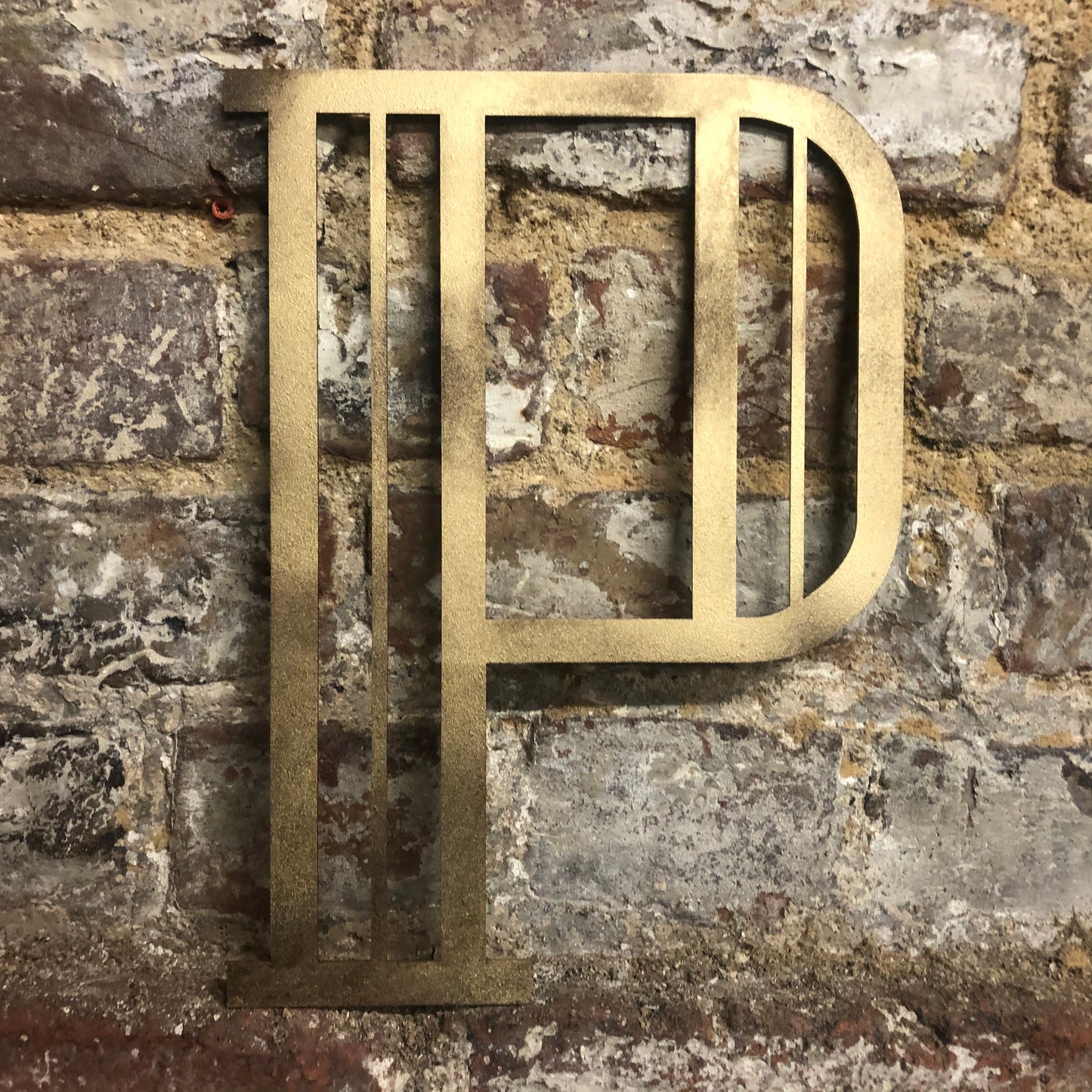 Gold Distressed 5" or 12" Art Deco Lettering A-Z 0-9