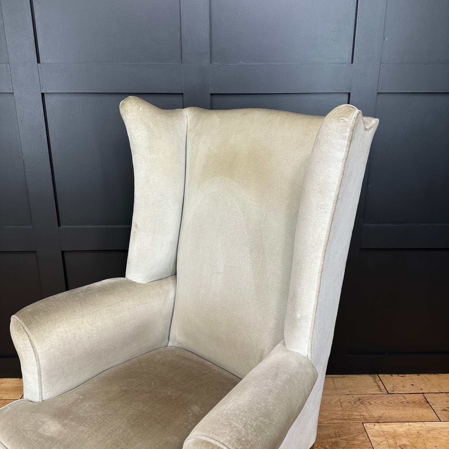 Antique Upholstered Armchair /  19th Century / Wingback Armchair / Lounge Chair