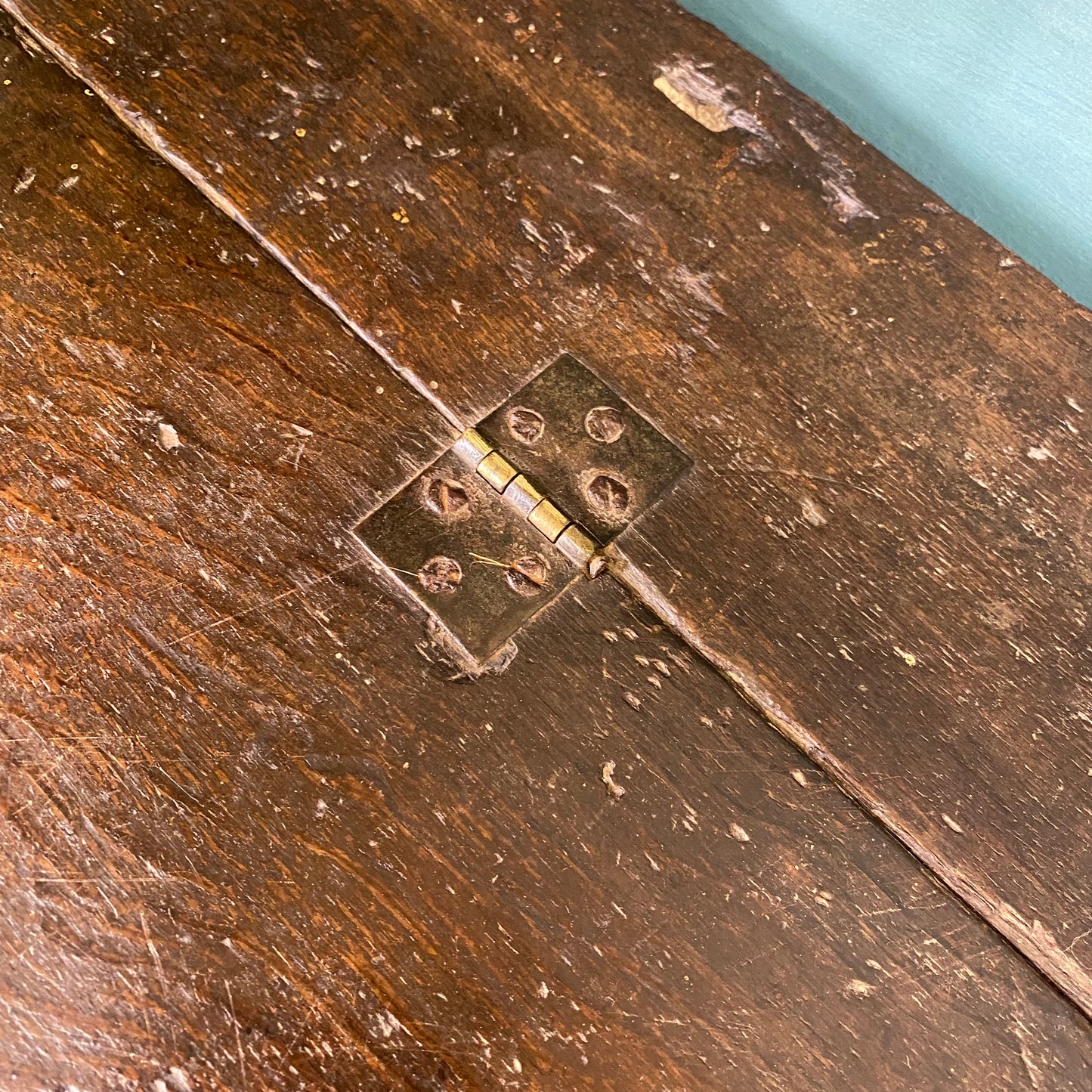 Antique Oak Coffer / Solid Oak Chest / Antique 18th Century Mule Chest/ Console