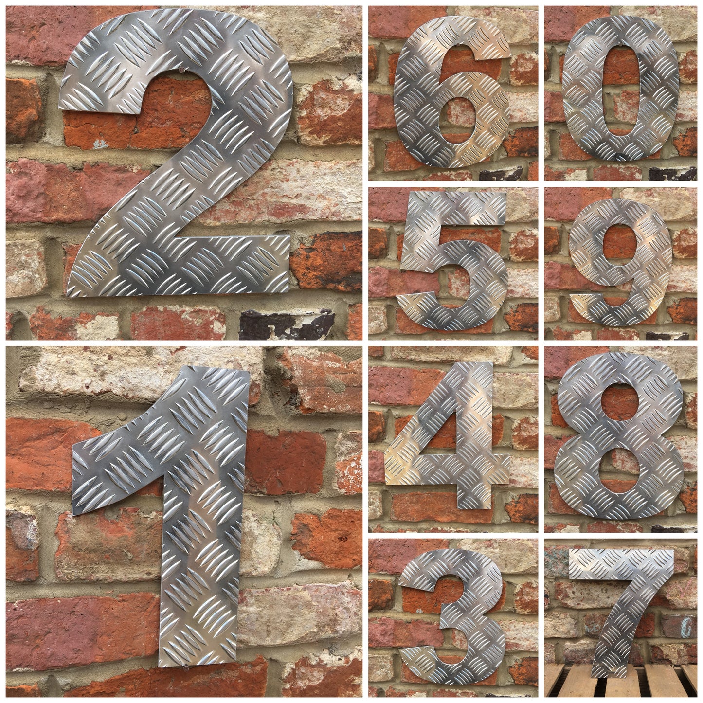 5" or 12" Aluminum Industrial Lettering A-Z 0-9