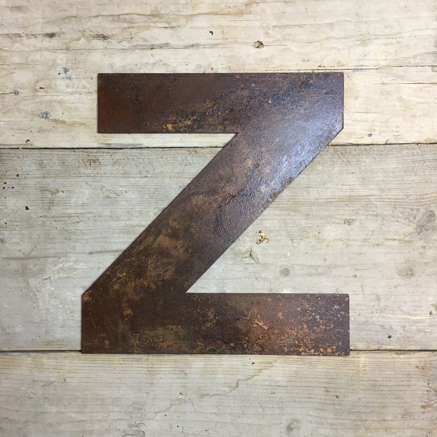 12" Rusty Fat Font Metal Letters A-Z 0-9.