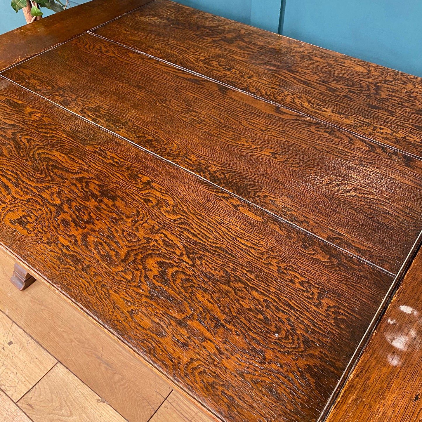 Antique Solid Oak Dining Table / Metamorphic Sofa Table / 1920s  Oak Table