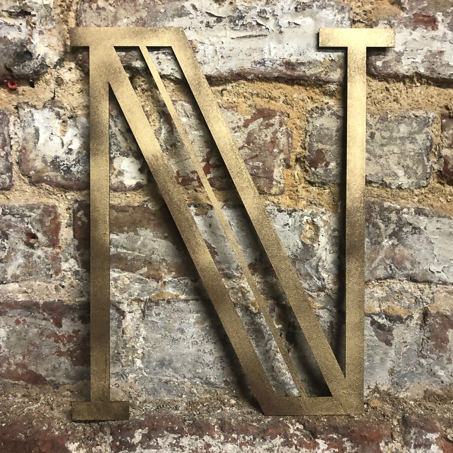 Gold Distressed 5" or 12" Art Deco Lettering A-Z 0-9