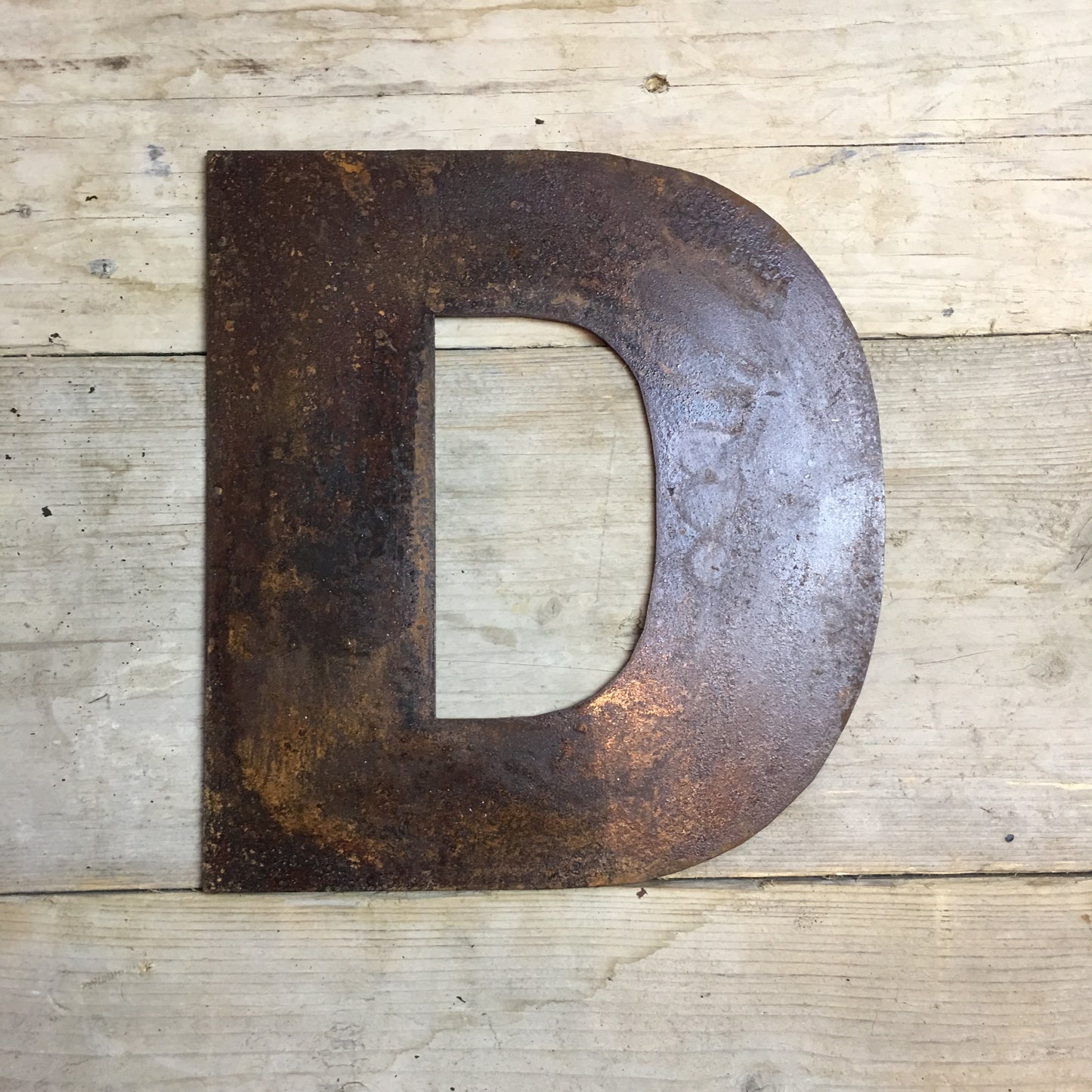 12" Rusty Fat Font Metal Letters A-Z 0-9.