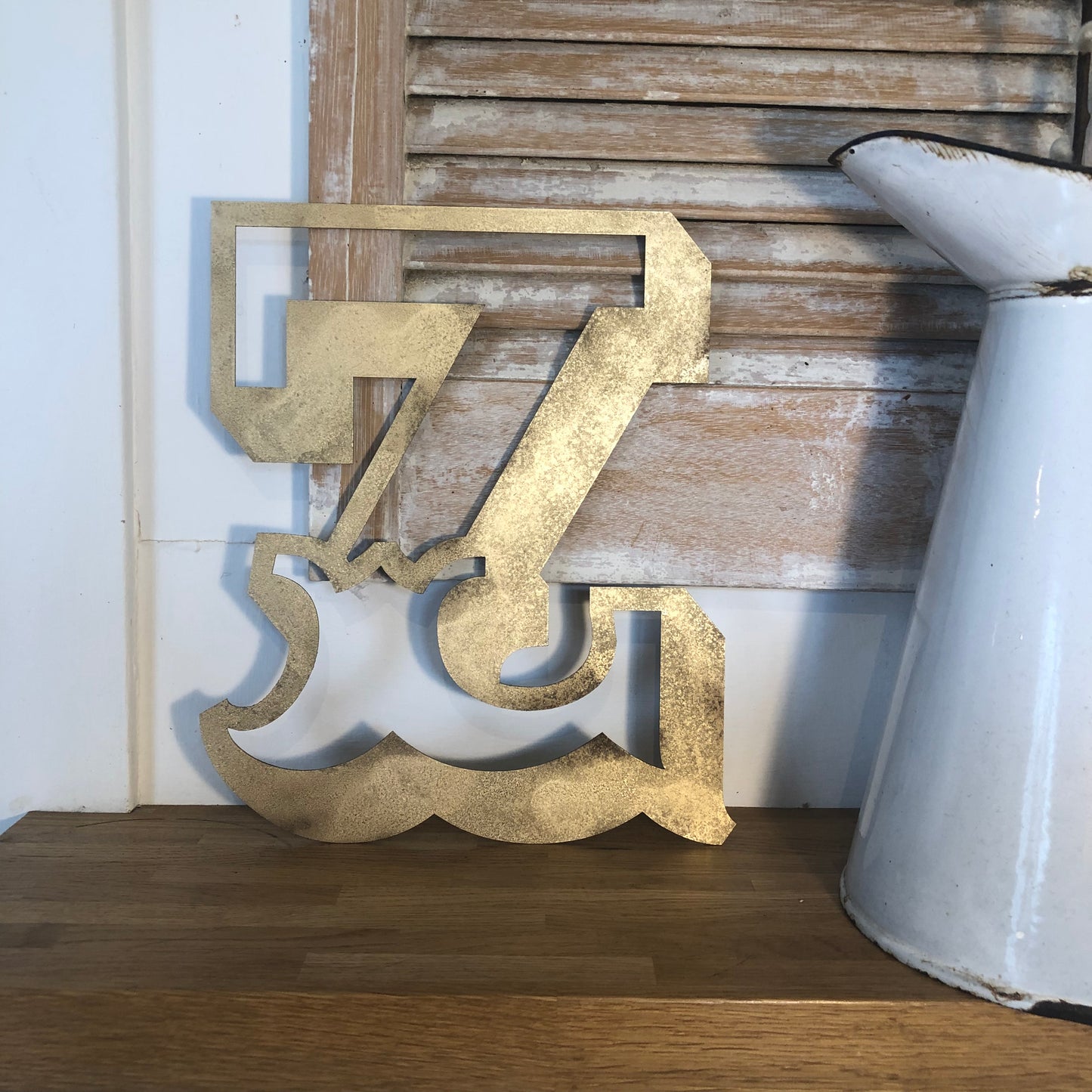 A-Z Rustic 5" or 12" Gold Metal Carnival Letters.