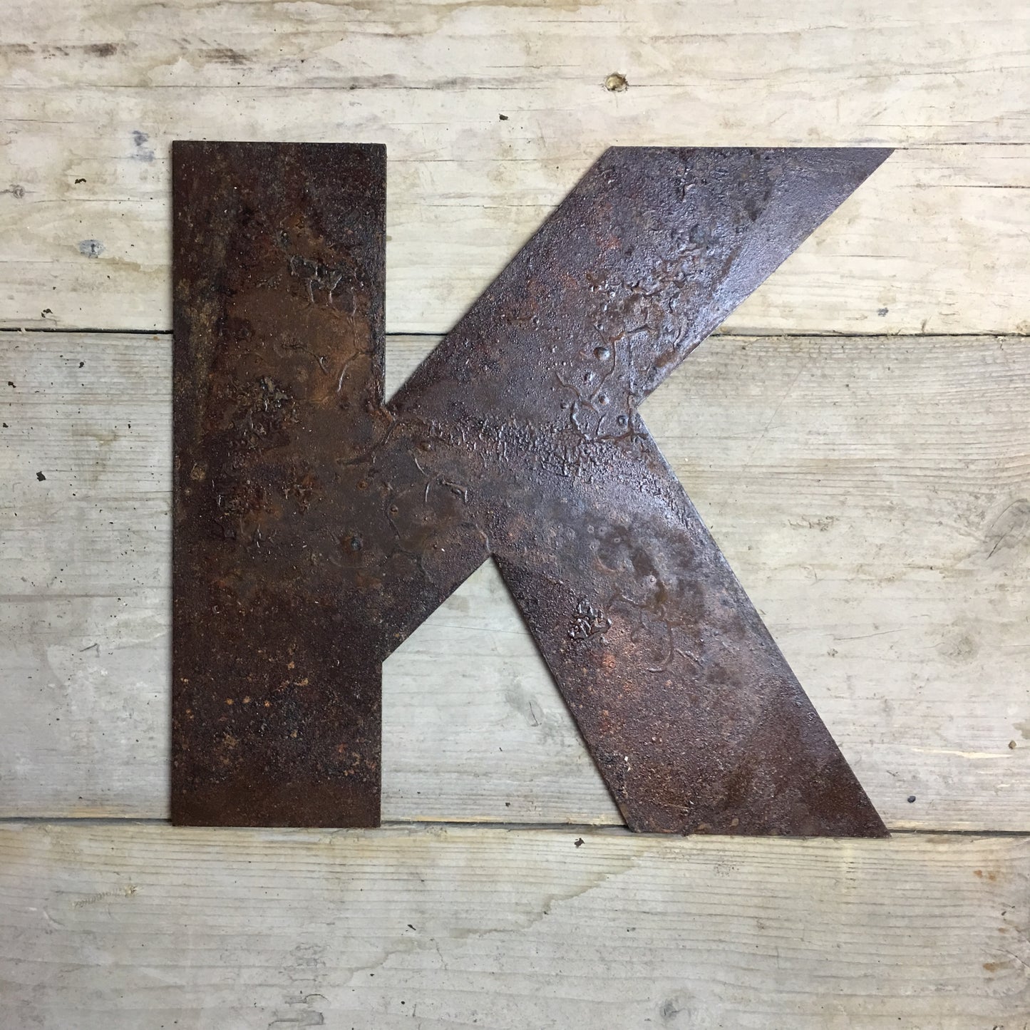 12" Rusty Fat Font Metal Letters A-Z 0-9.