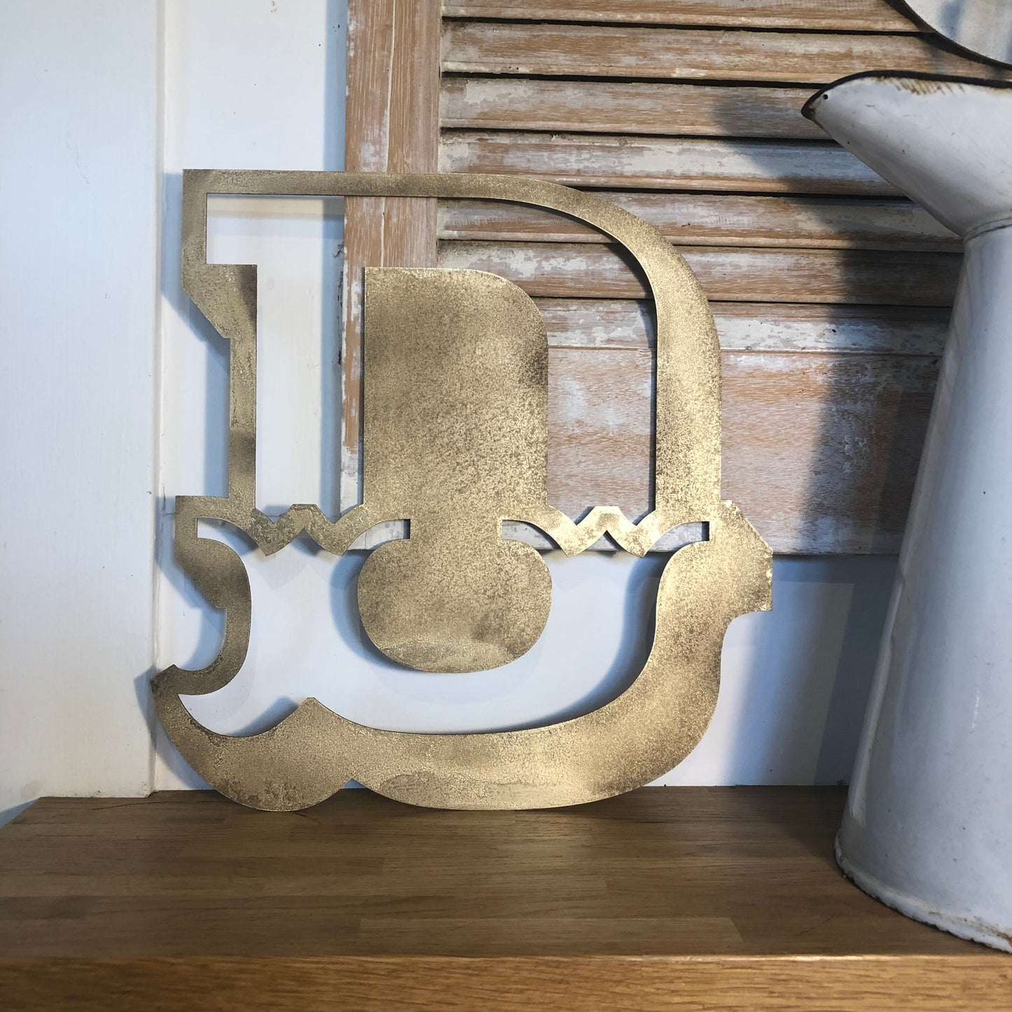 A-Z Rustic 5" or 12" Gold Metal Carnival Letters.