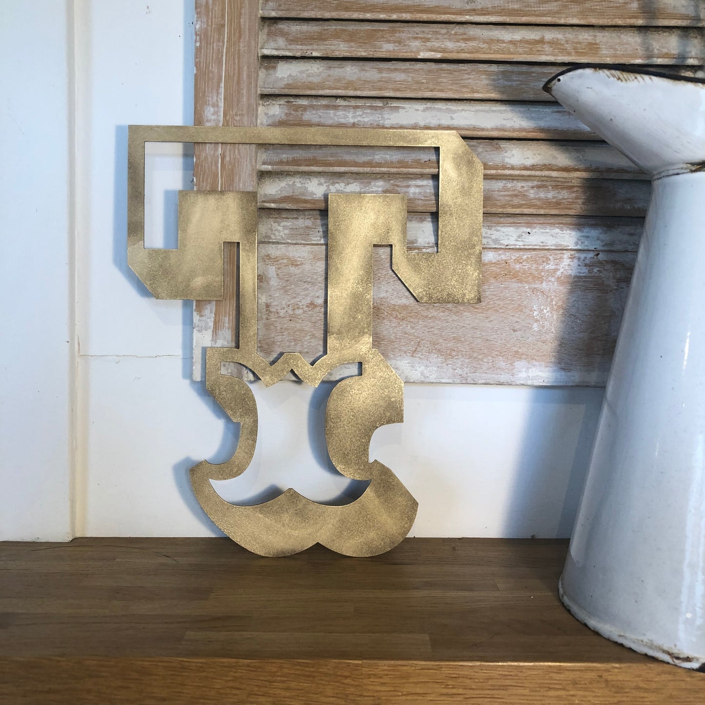 A-Z Rustic 5" or 12" Gold Metal Carnival Letters.