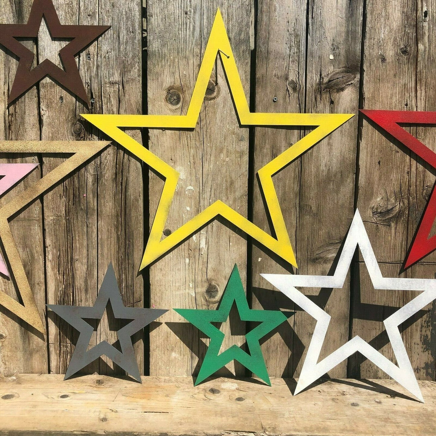Rustic Metal Star Garden Decoration