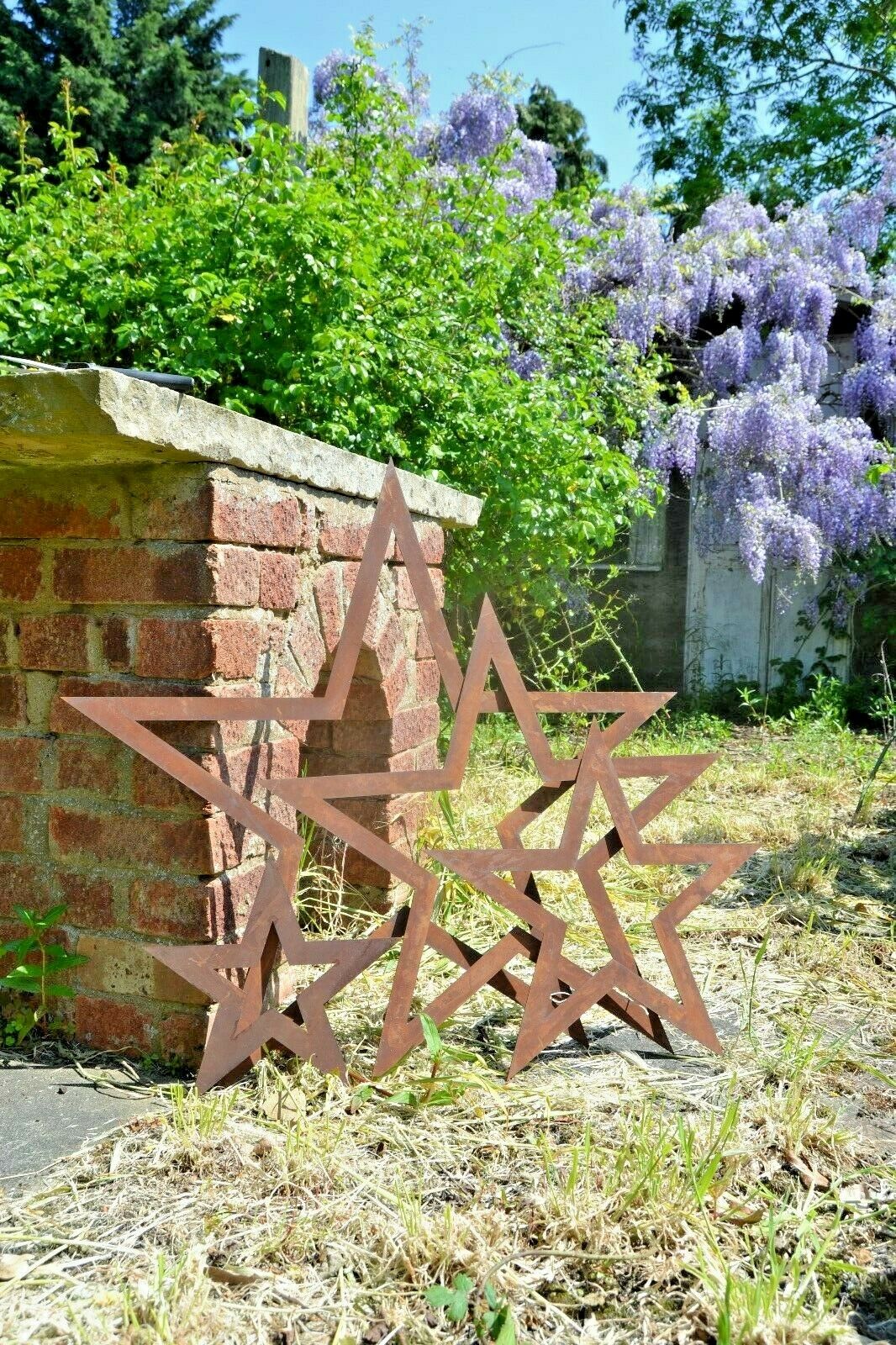 Rustic Metal Star Garden Decoration